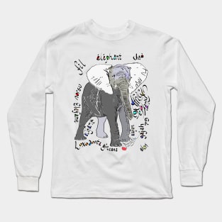 African Elephant, Loxodonta africana Long Sleeve T-Shirt